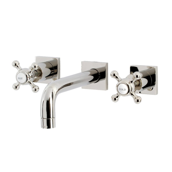 Kingston Brass KS6126BX Two-Handle Wall Mount Bathroom Faucet, Polished Nickel KS6126BX - main